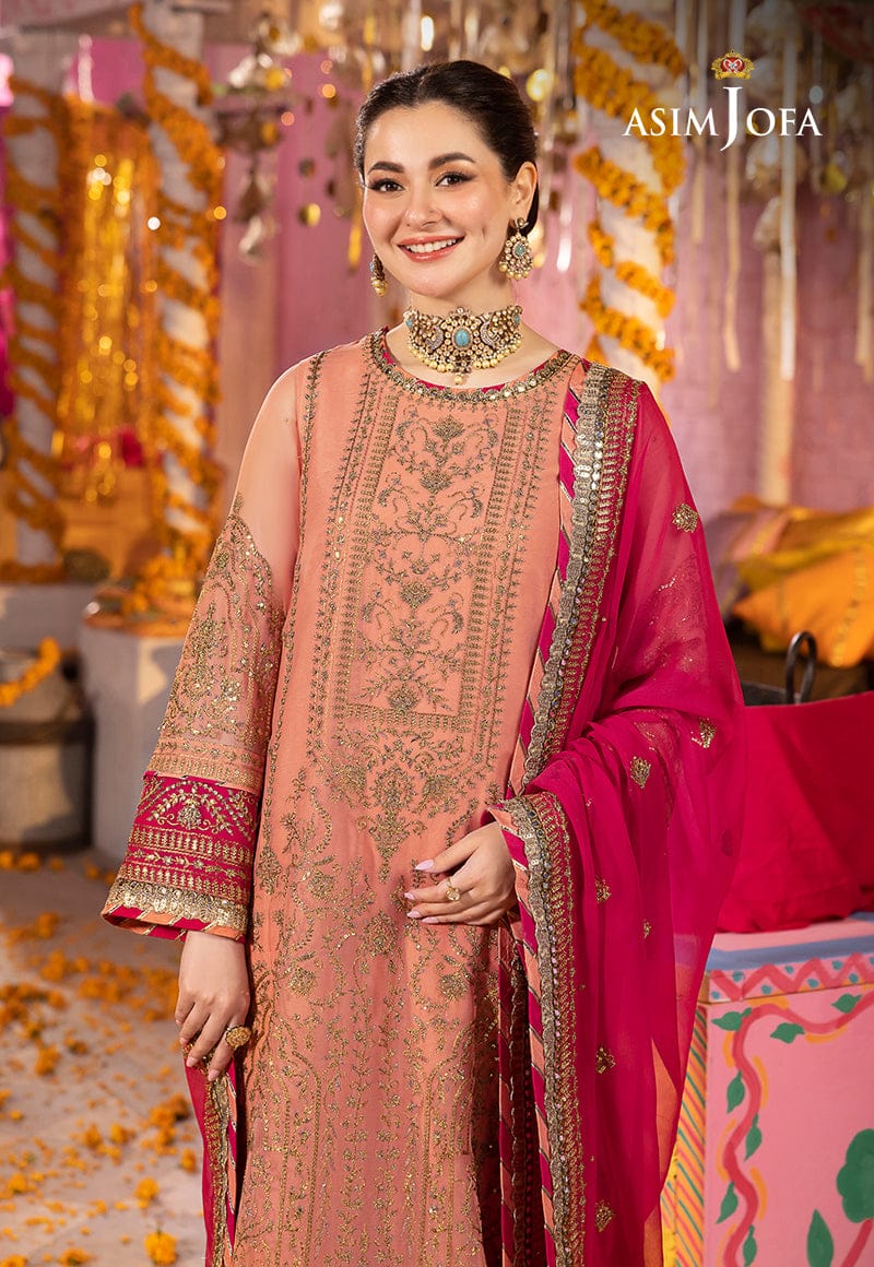 fabric chiffon colour peach unstiched 2pice duppatta chiffon code 013