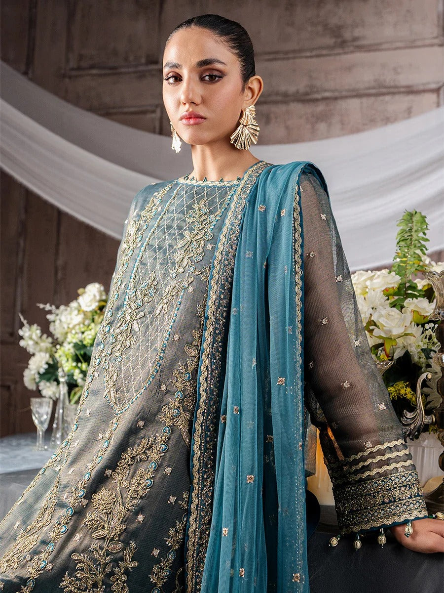 Grey Cotton-Net 2-Piece Suit – Unstitched