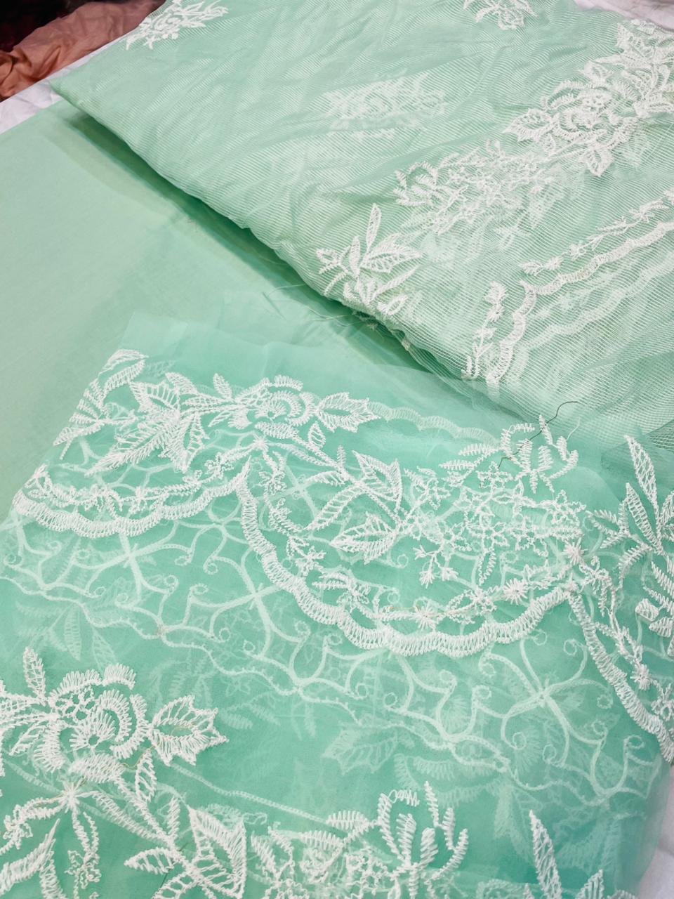 Light Sky Lawn – Unstitched 3-Piece Suit