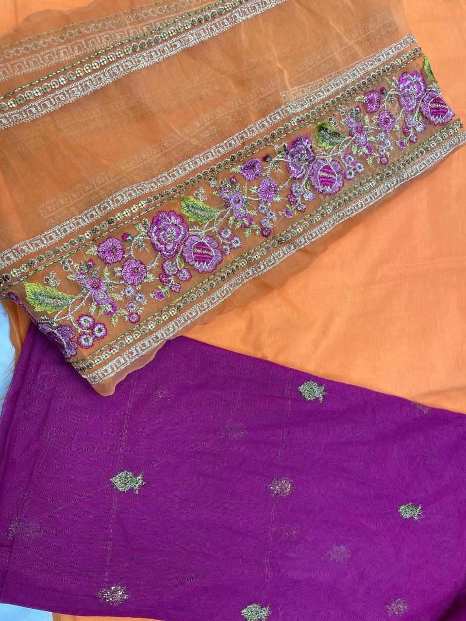 Orange Lawn – Unstitched 3-Piece Suit