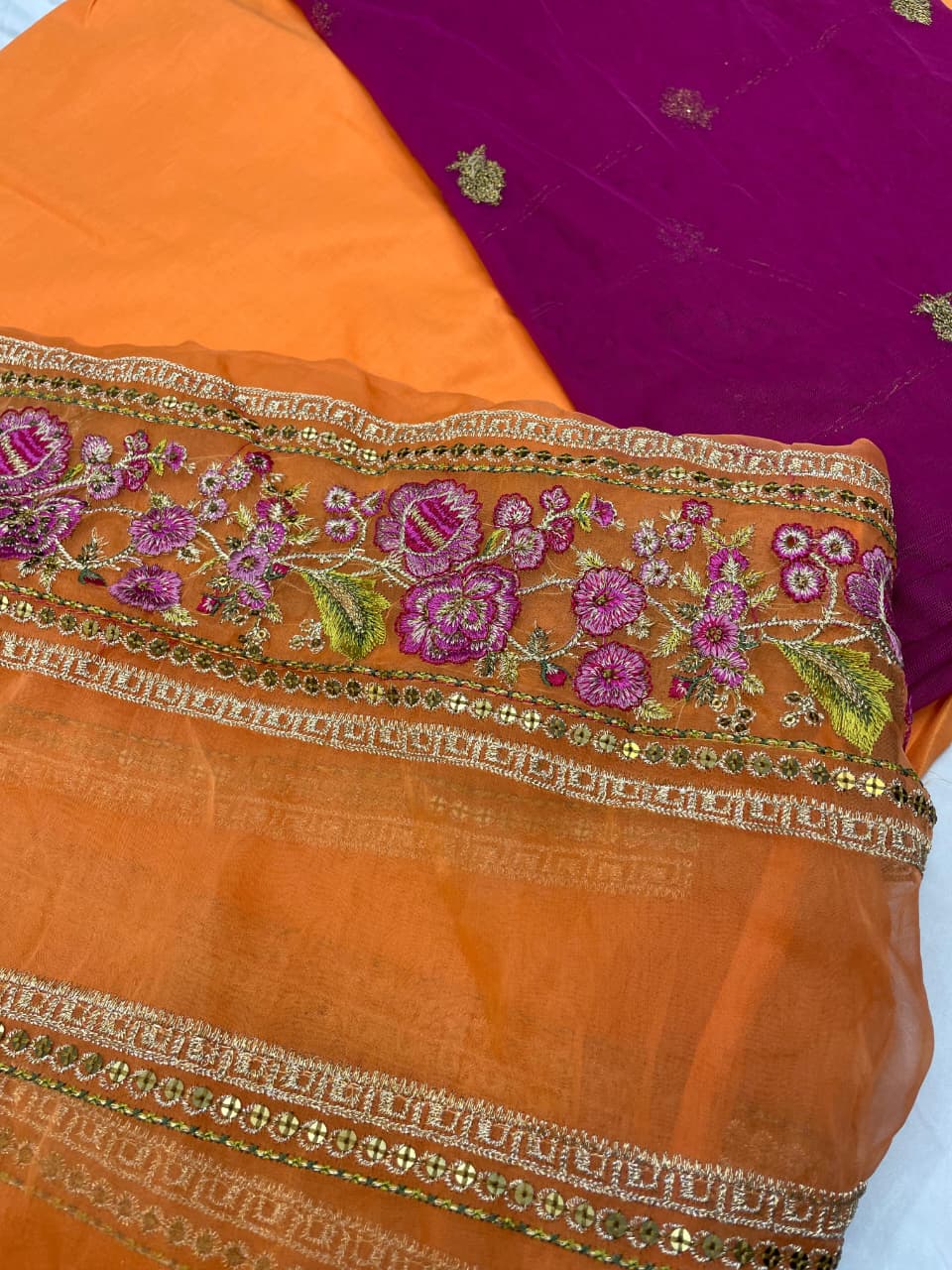 Orange Lawn – Unstitched 3-Piece Suit