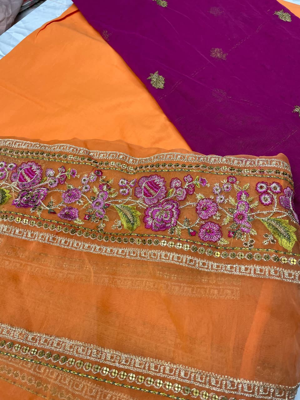 Orange Lawn – Unstitched 3-Piece Suit