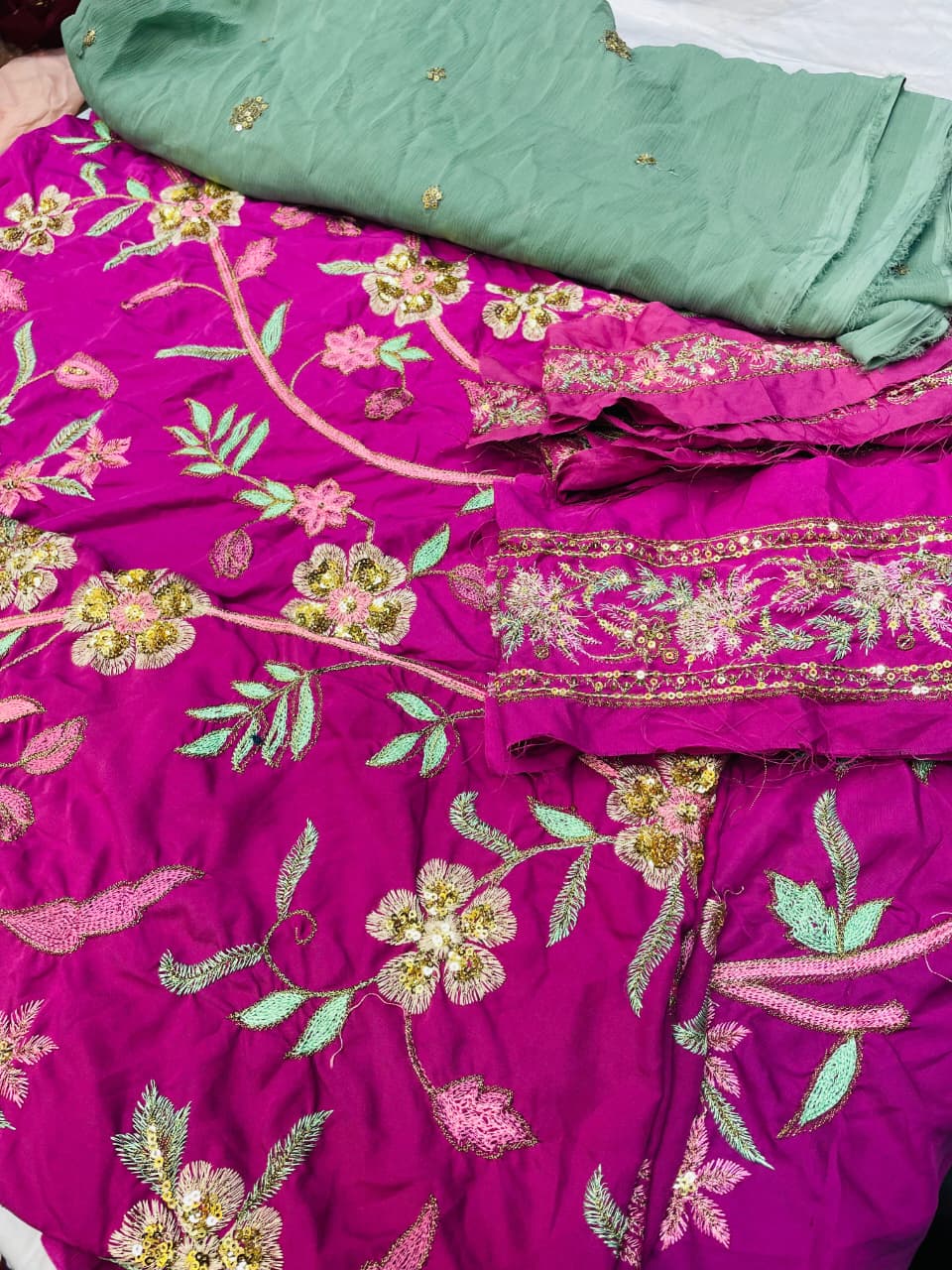 Lawn Silk Fabric  – Unstitched 2-Piece