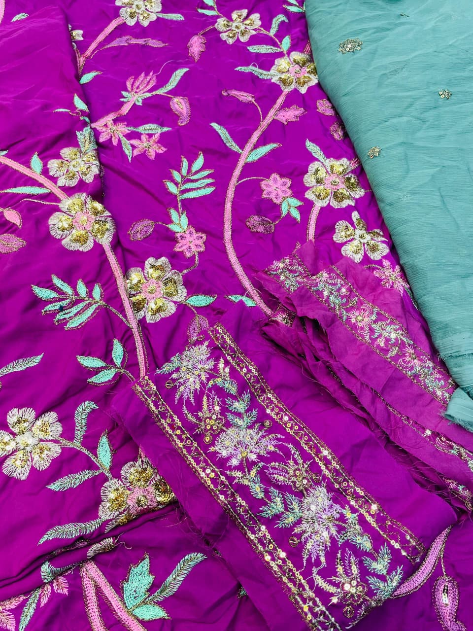 Lawn Silk Fabric  – Unstitched 2-Piece