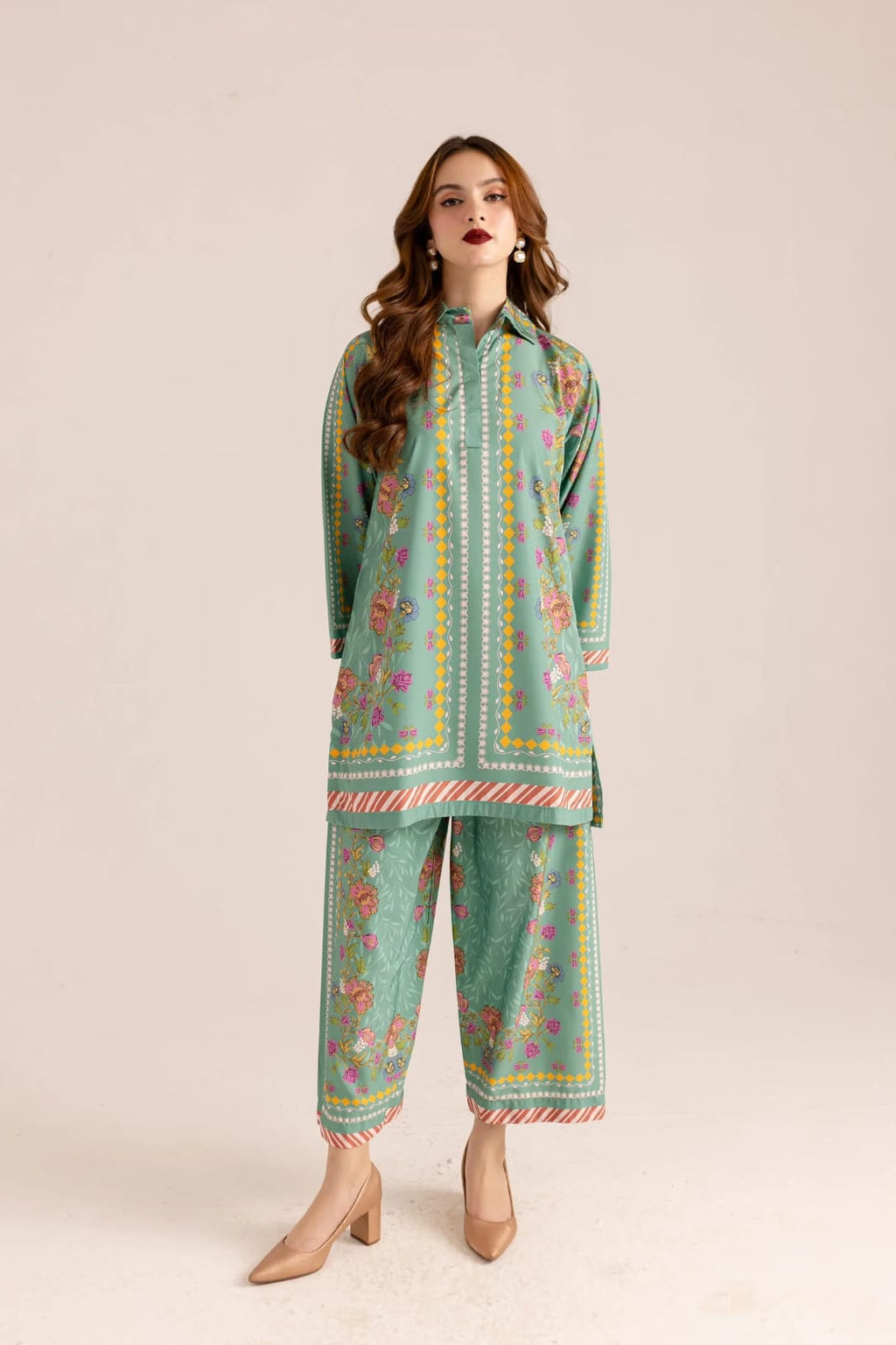 Floral Printed Kurta & Trouser Set