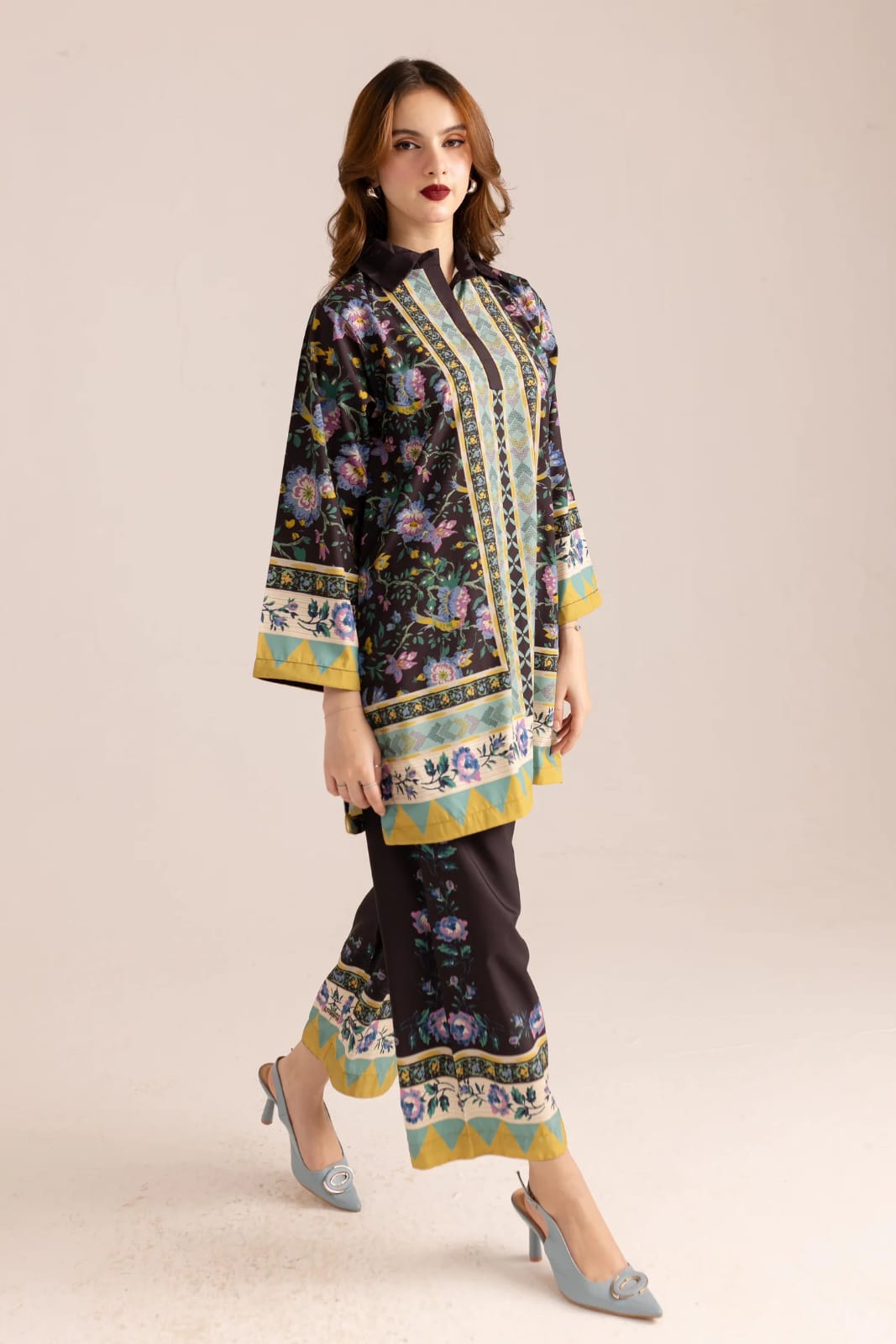 Elegant Floral Printed 2-Piece Set