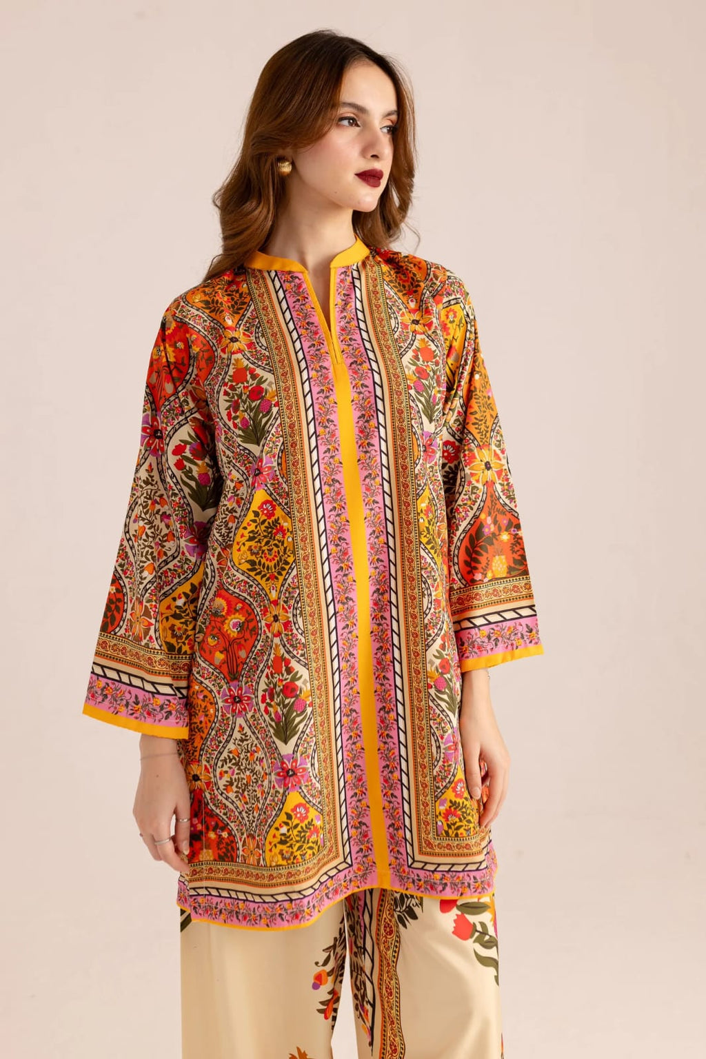 Multi-Color Printed 2-Piece Suit