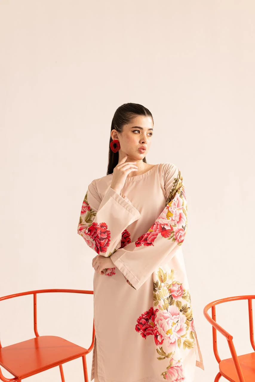 Blush Floral Printed 2-Piece Suit