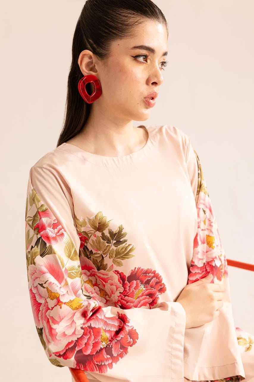 Blush Floral Printed 2-Piece Suit