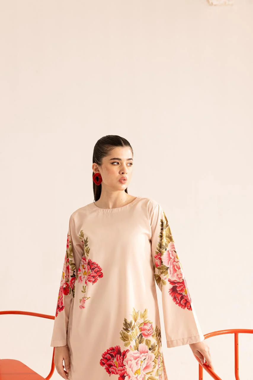 Blush Floral Printed 2-Piece Suit