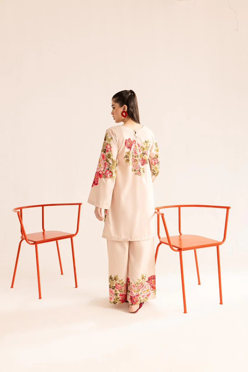 Blush Floral Printed 2-Piece Suit