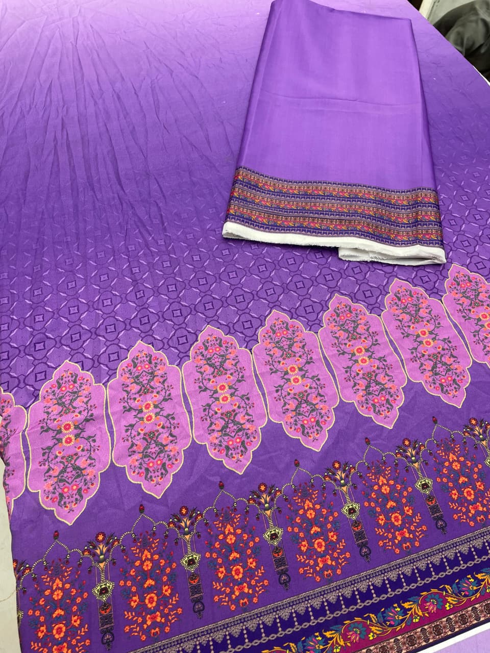 Royal Purple Printed 2-Piece Suit code 012