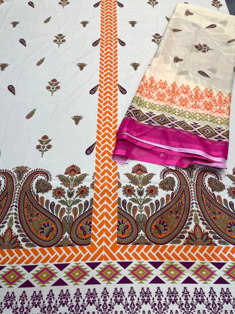 Pastel Fusion Printed 2-Piece Suit code 016