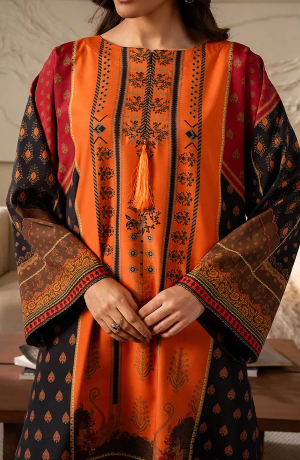 Amber Ethnic Printed 2-Piece Suit code 021