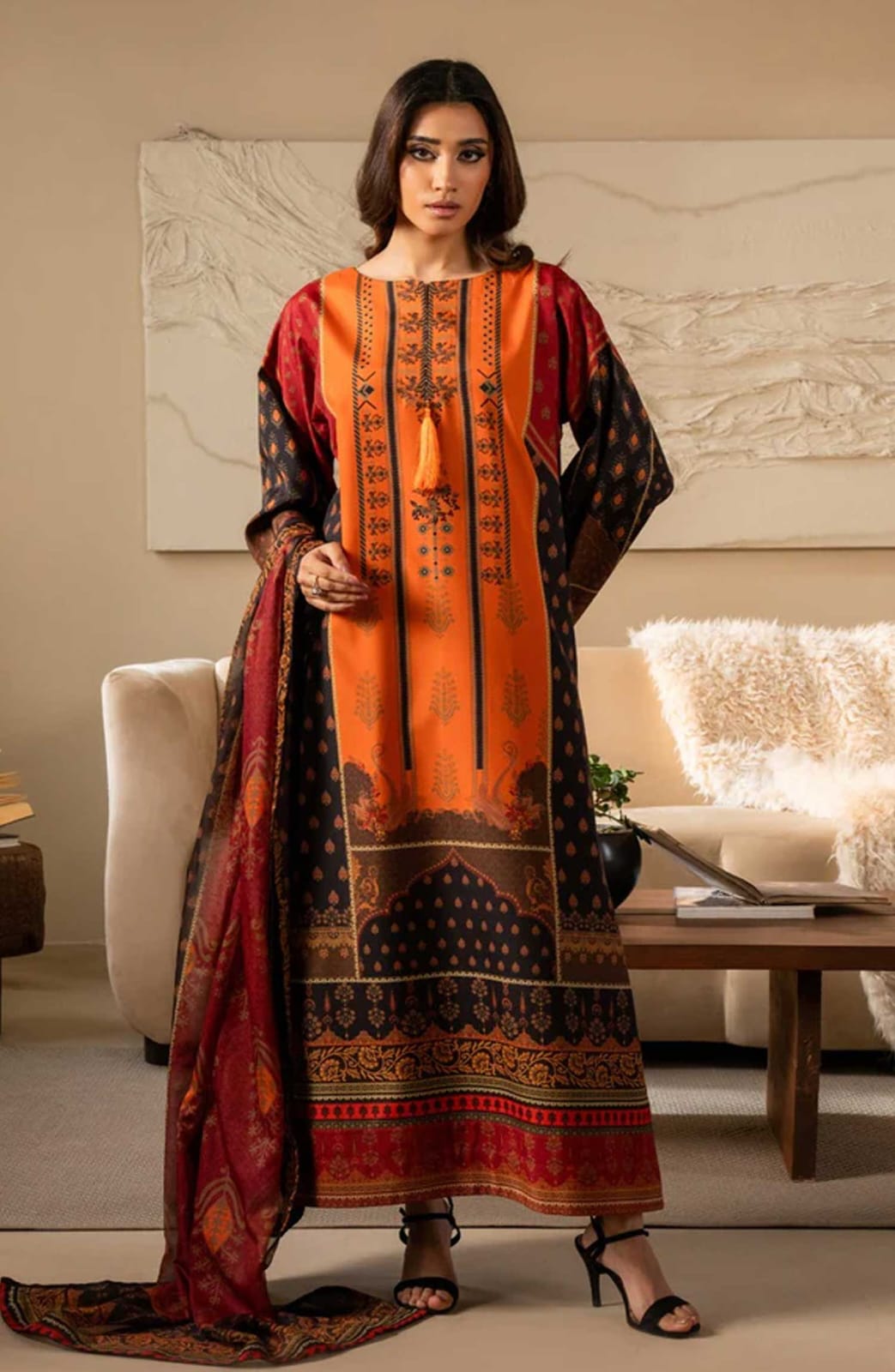 Amber Ethnic Printed 2-Piece Suit code 021
