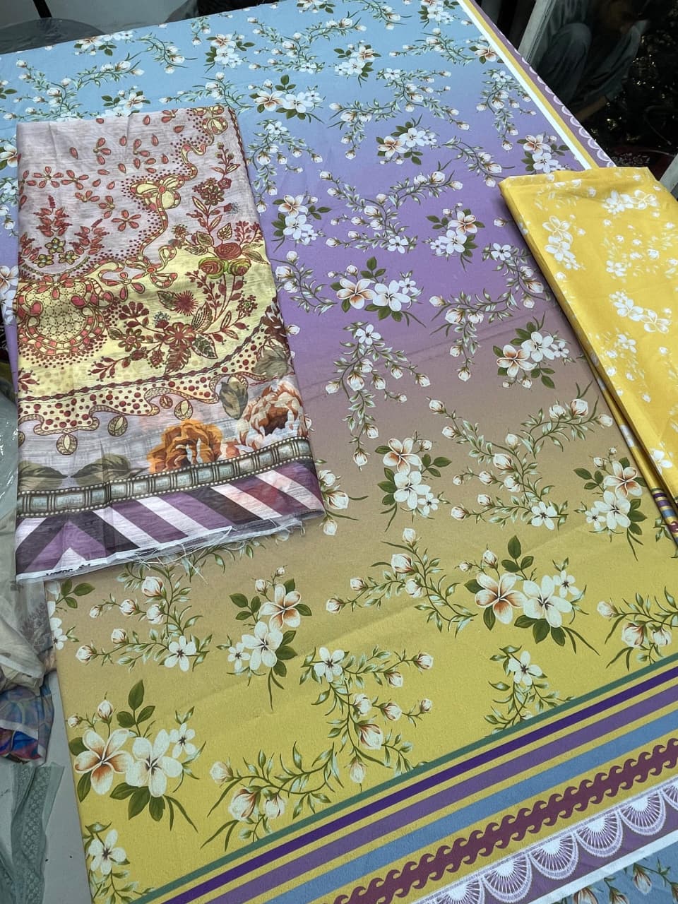 Pastel Blossom Ombre Printed Shirt 2 Piece code 017