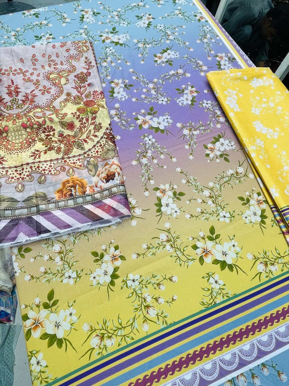 Pastel Blossom Ombre Printed Shirt 2 Piece code 017