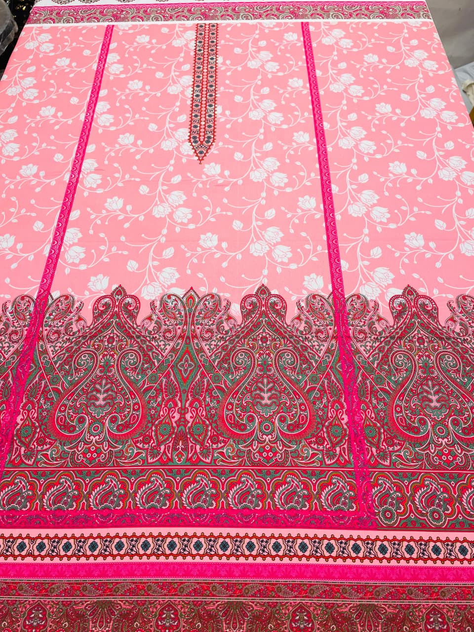 Elegant Pink Printed 2-Piece Suit code 023