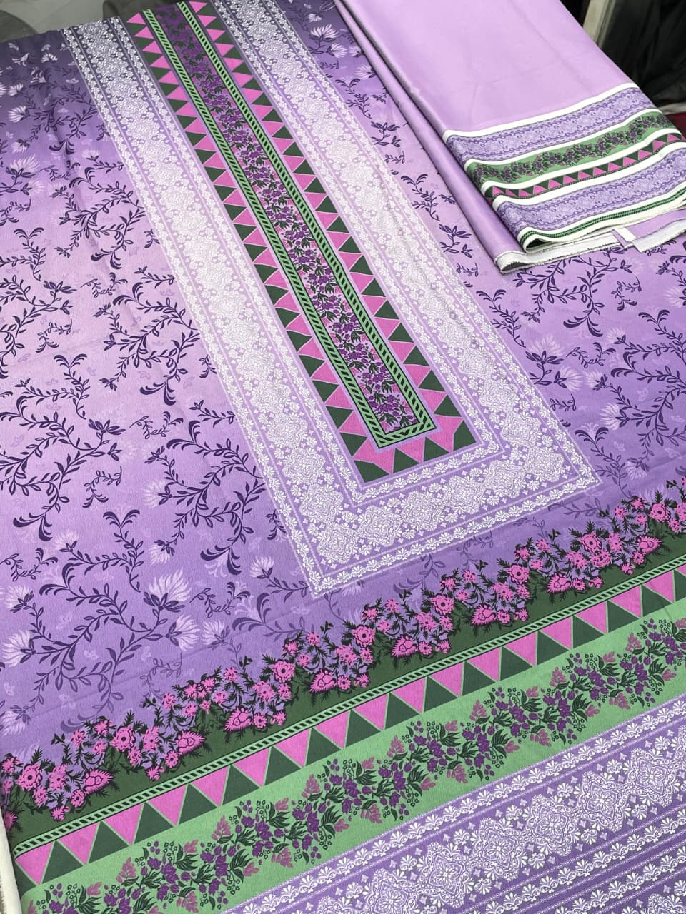 Lavender Printed 2-Piece Suit code 024