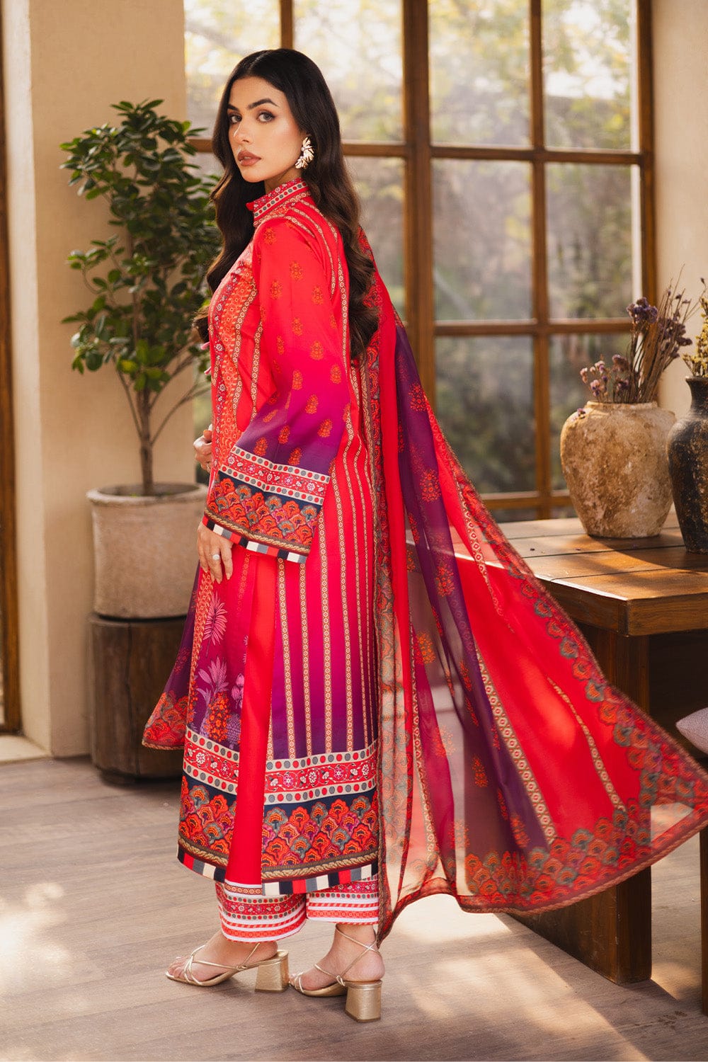 Crimson Heritage Printed 2-Piece Suit code 015