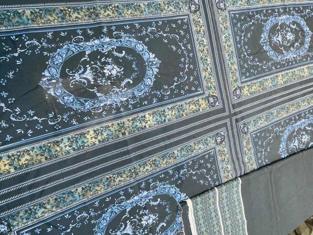 Classic Vintage Printed Unstitched 2-Piece Suit code 027