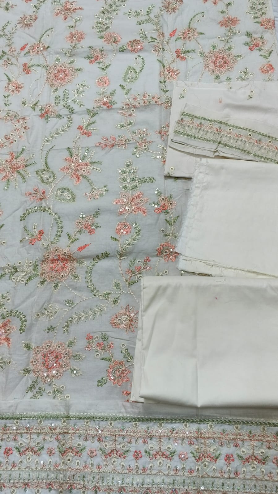 2PC Unstitched Embroidered Suit (SAW-13)