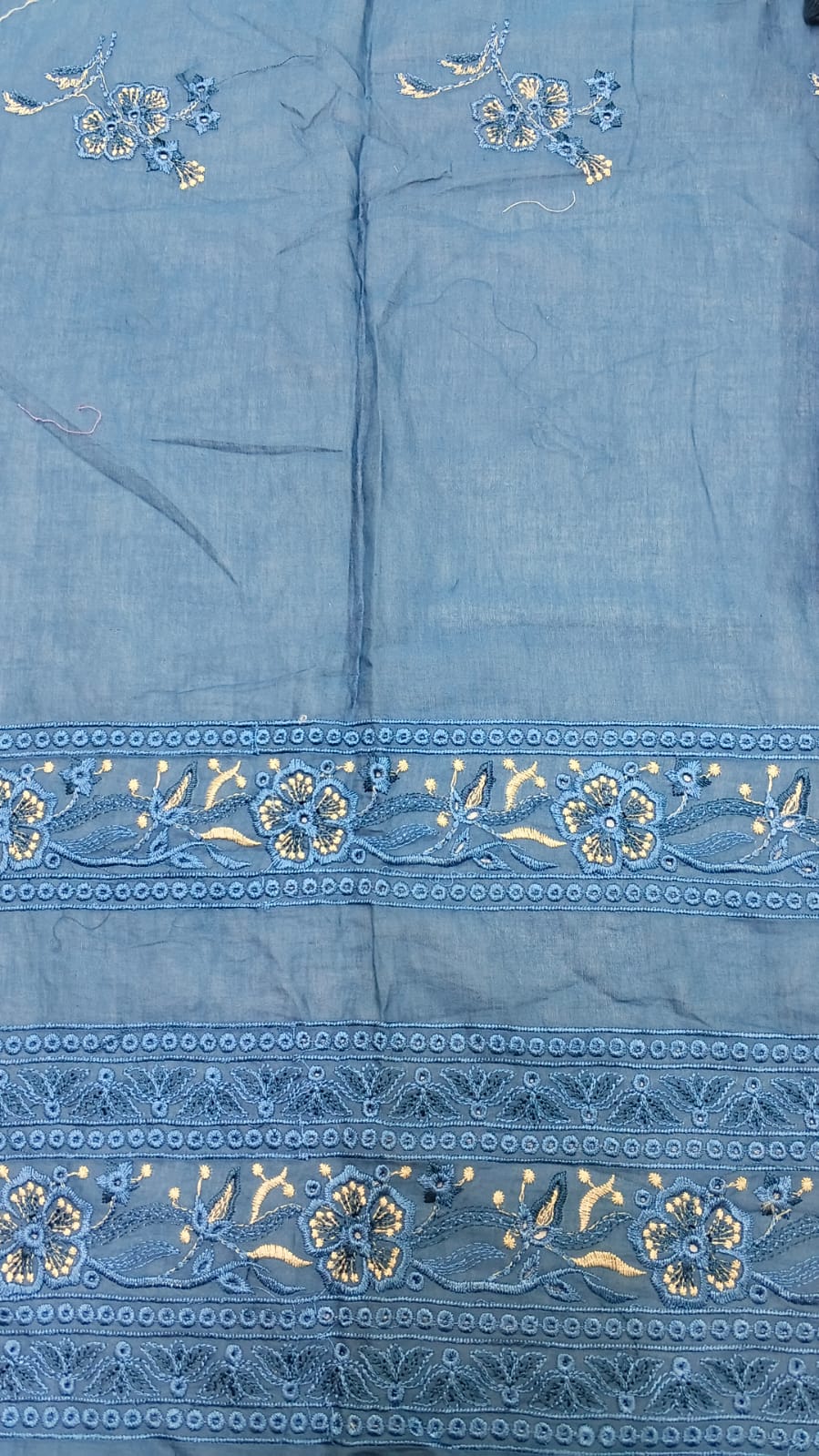 2PC Unstitched Lawn Embroidered Suit (SAW-15)
