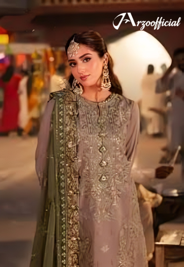 Embroidered Twisted Silk 2-Piece,