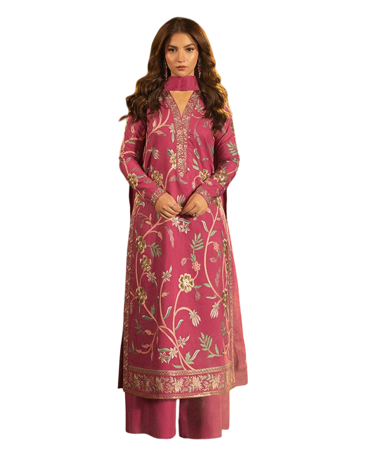 Lawn Silk Fabric  – Unstitched 2-Piece