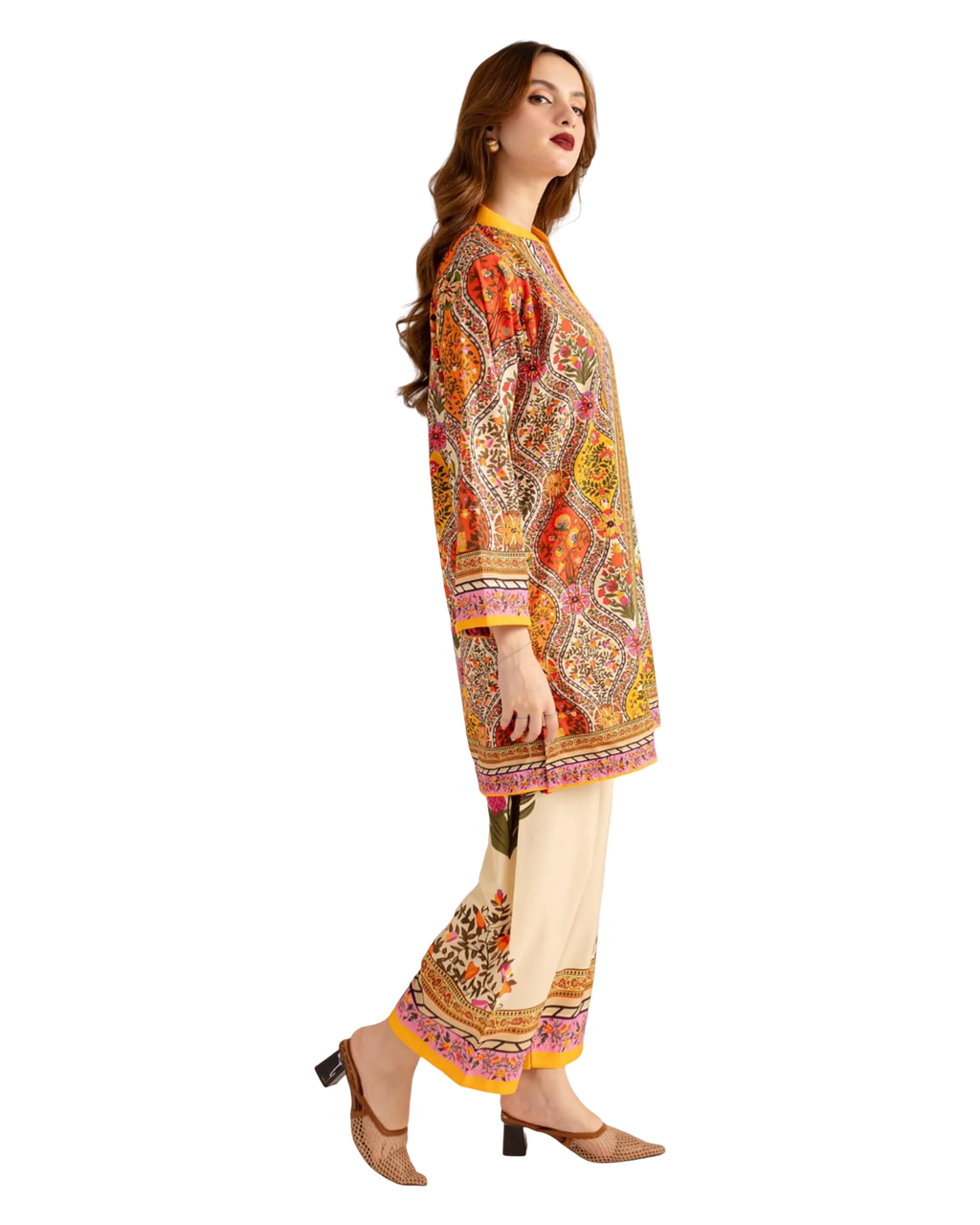 Multi-Color Printed 2-Piece Suit