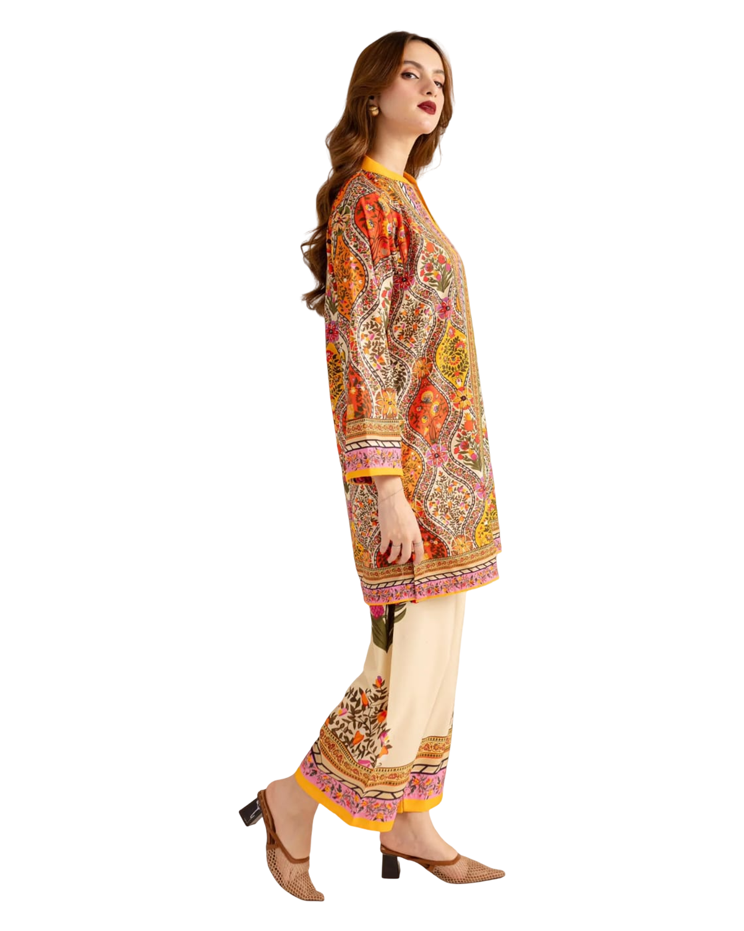 Multi-Color Printed 2-Piece Suit