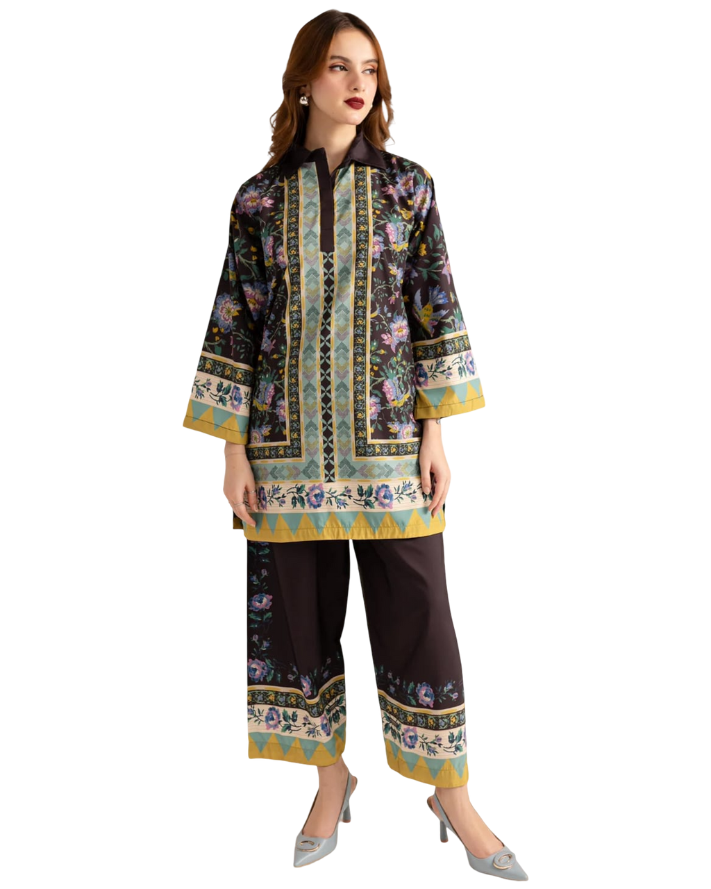 Elegant Floral Printed 2-Piece Set