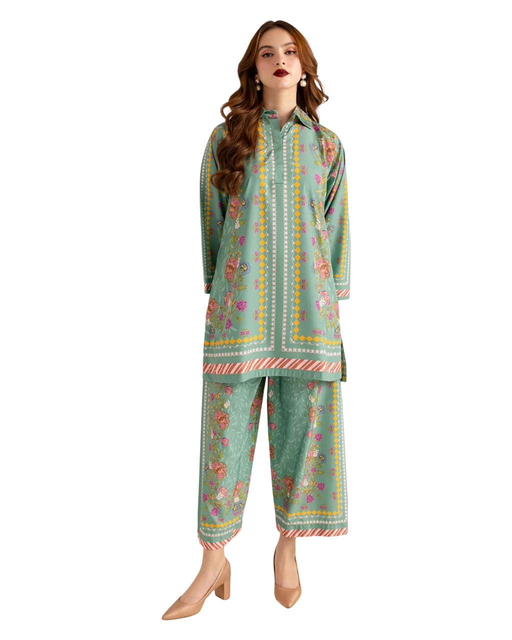 Floral Printed Kurta & Trouser Set