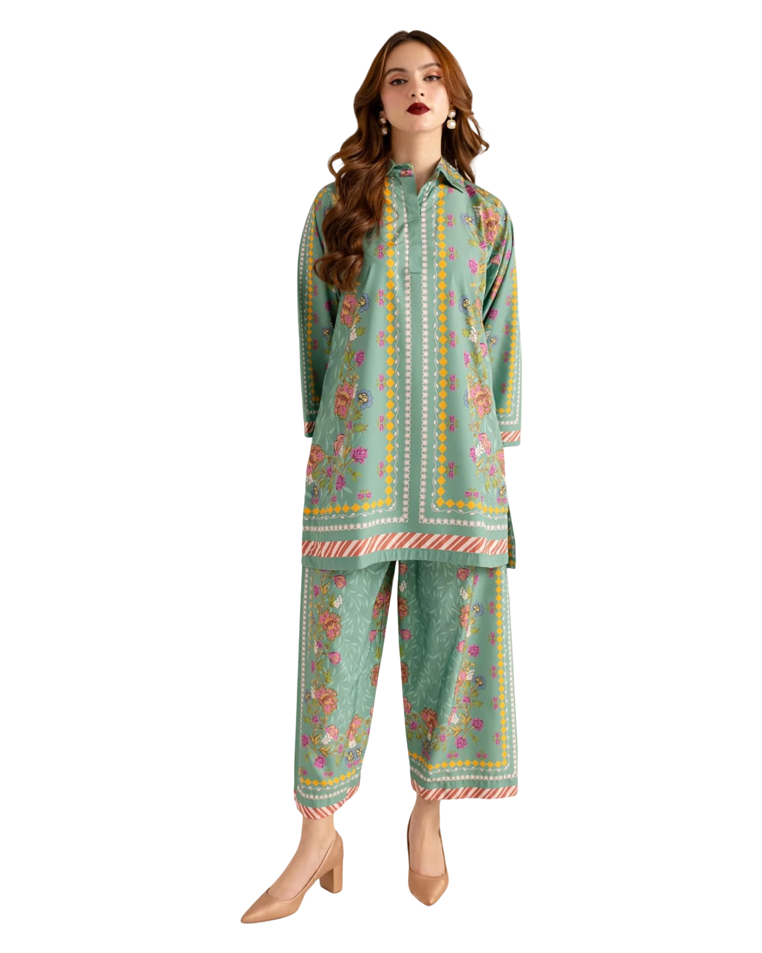 Floral Printed Kurta & Trouser Set