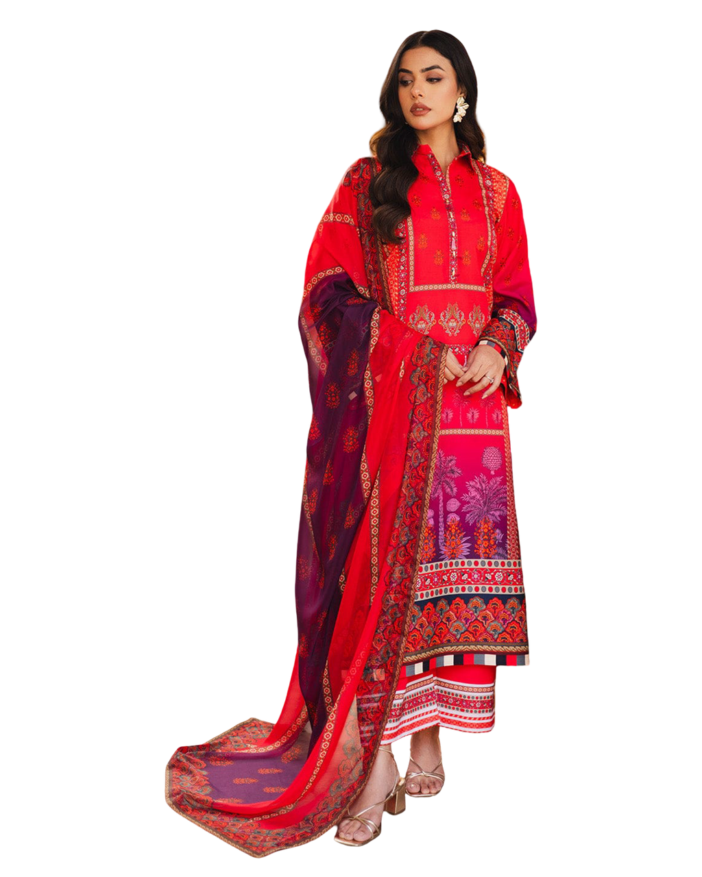 Crimson Heritage Printed 2-Piece Suit code 015