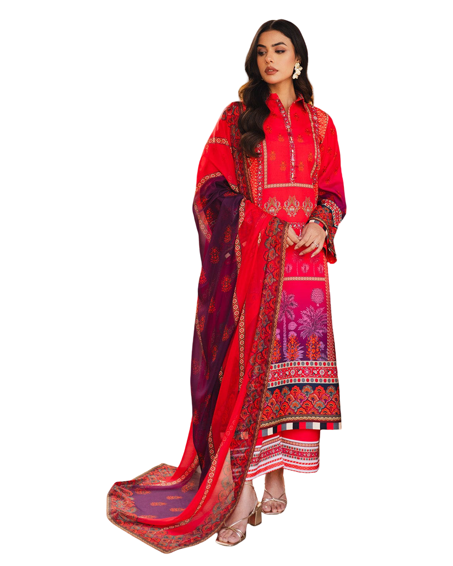 Crimson Heritage Printed 2-Piece Suit code 015