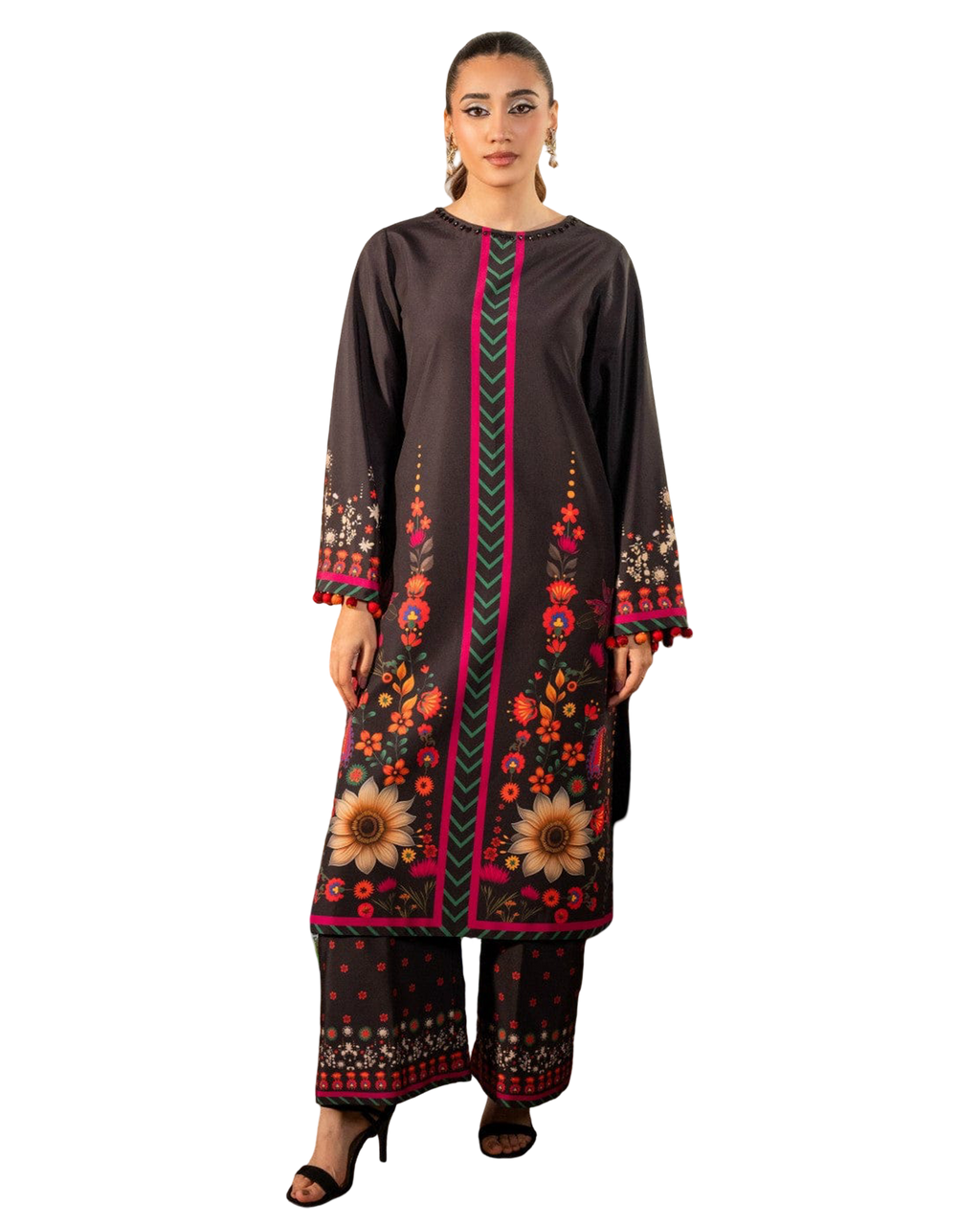 Midnight Floral Printed 2-Piece Suit code 020