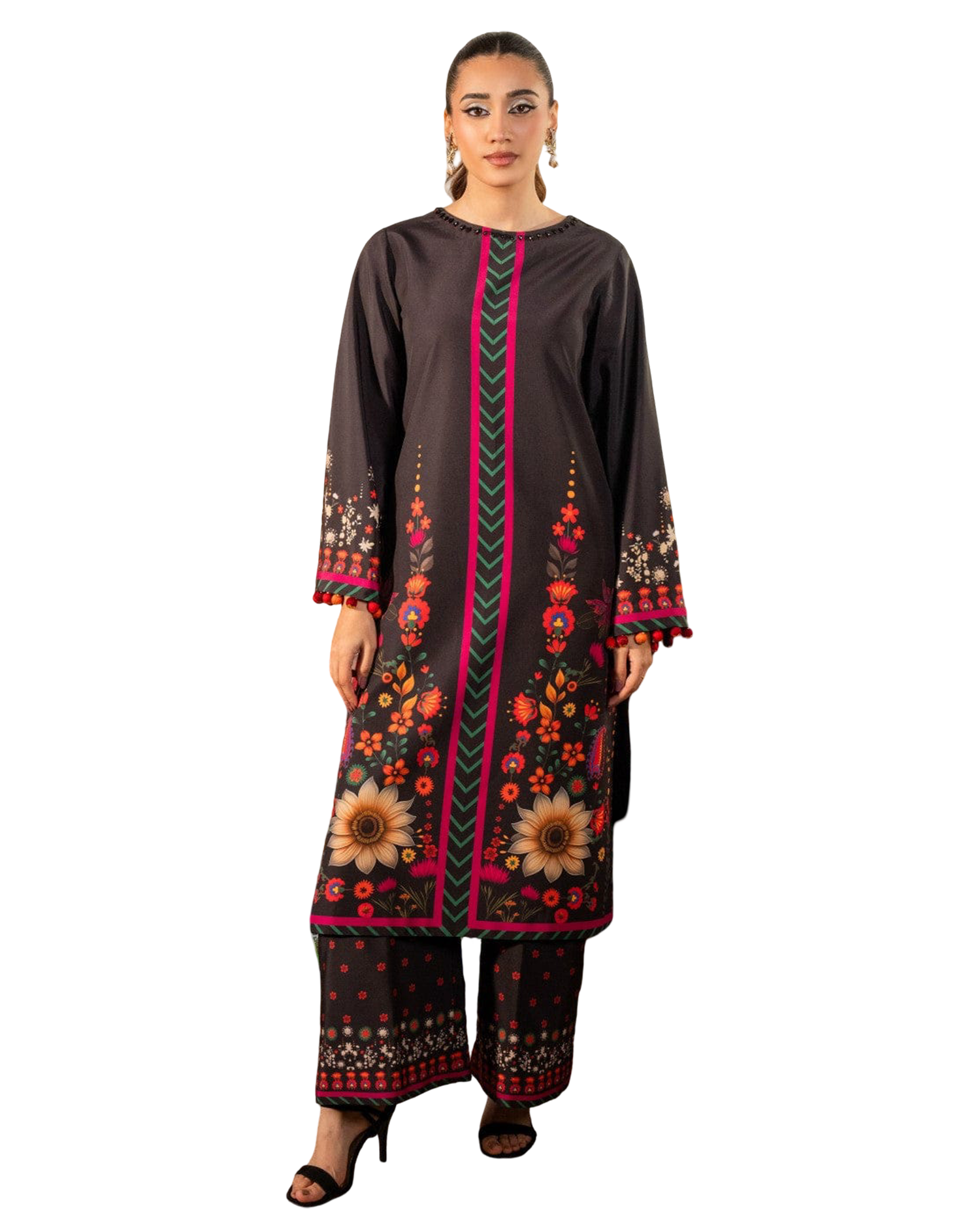 Midnight Floral Printed 2-Piece Suit code 020