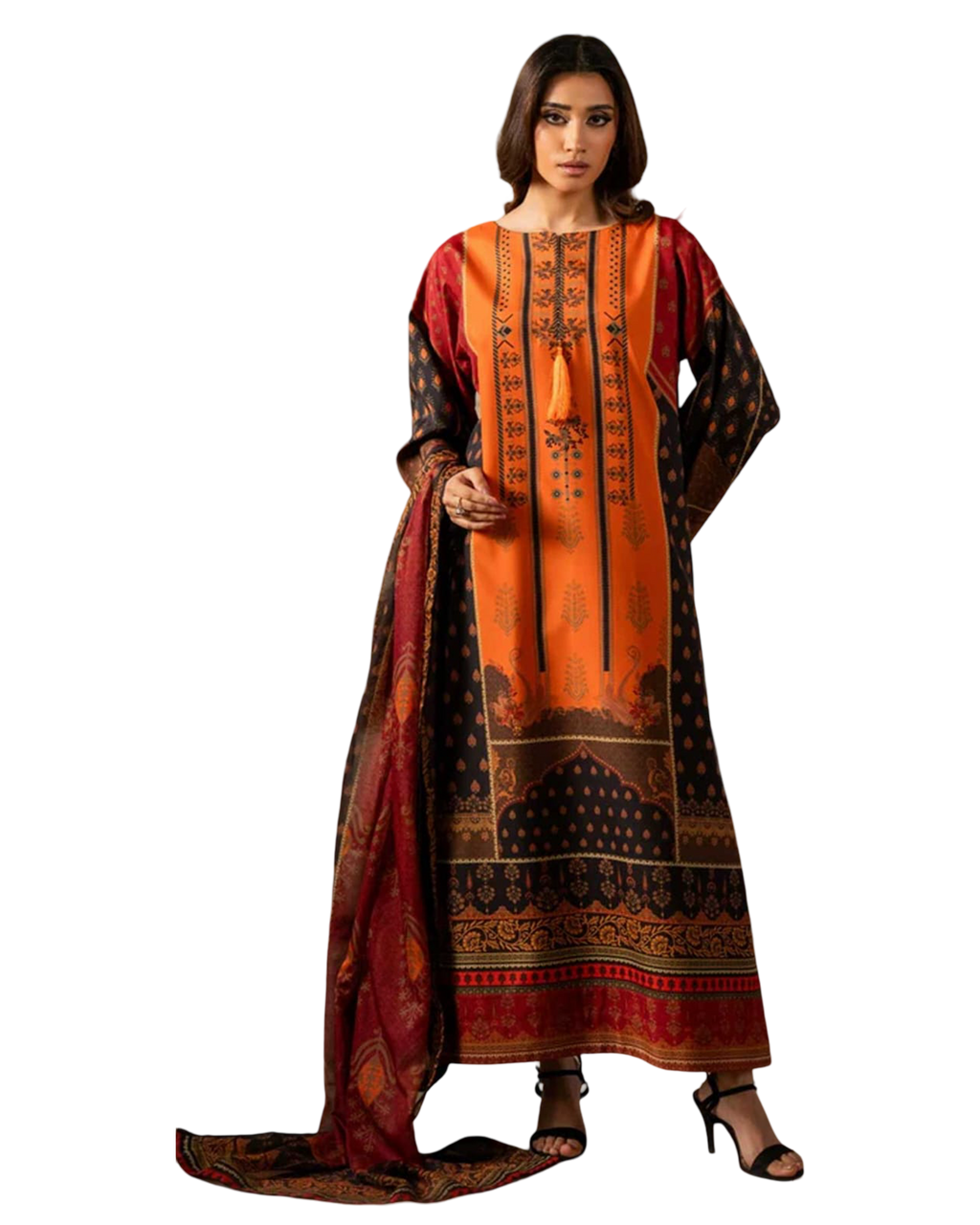 Amber Ethnic Printed 2-Piece Suit code 021