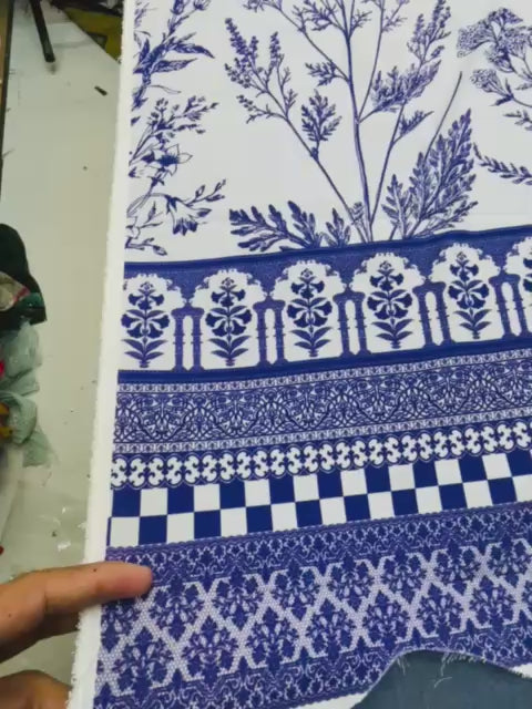 Indigo Bloom Printed 2-Piece Suit code 014