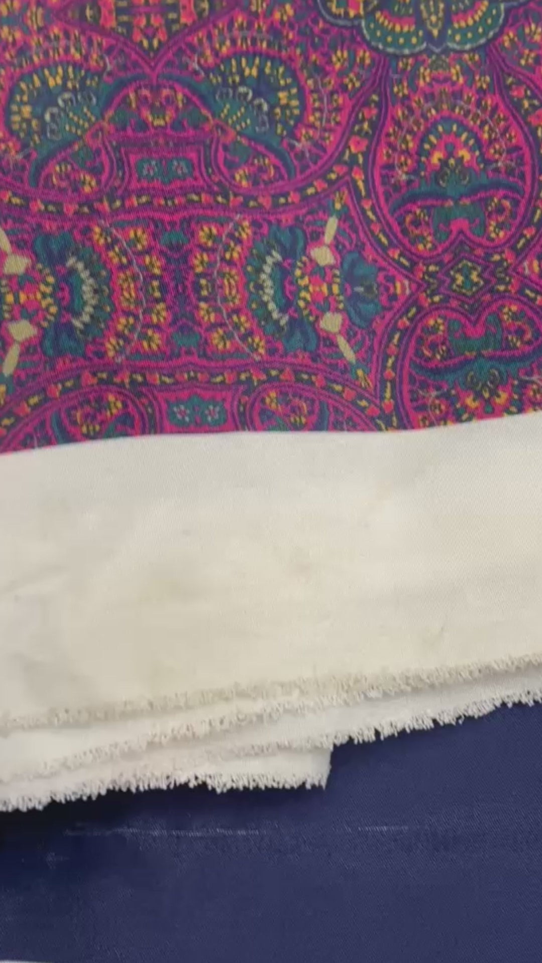 Royal Blue Paisley Printed Unstitched 2-Piece Suit code 025