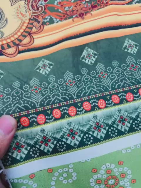 Olive Heritage Printed 2-Piece Suit code 018