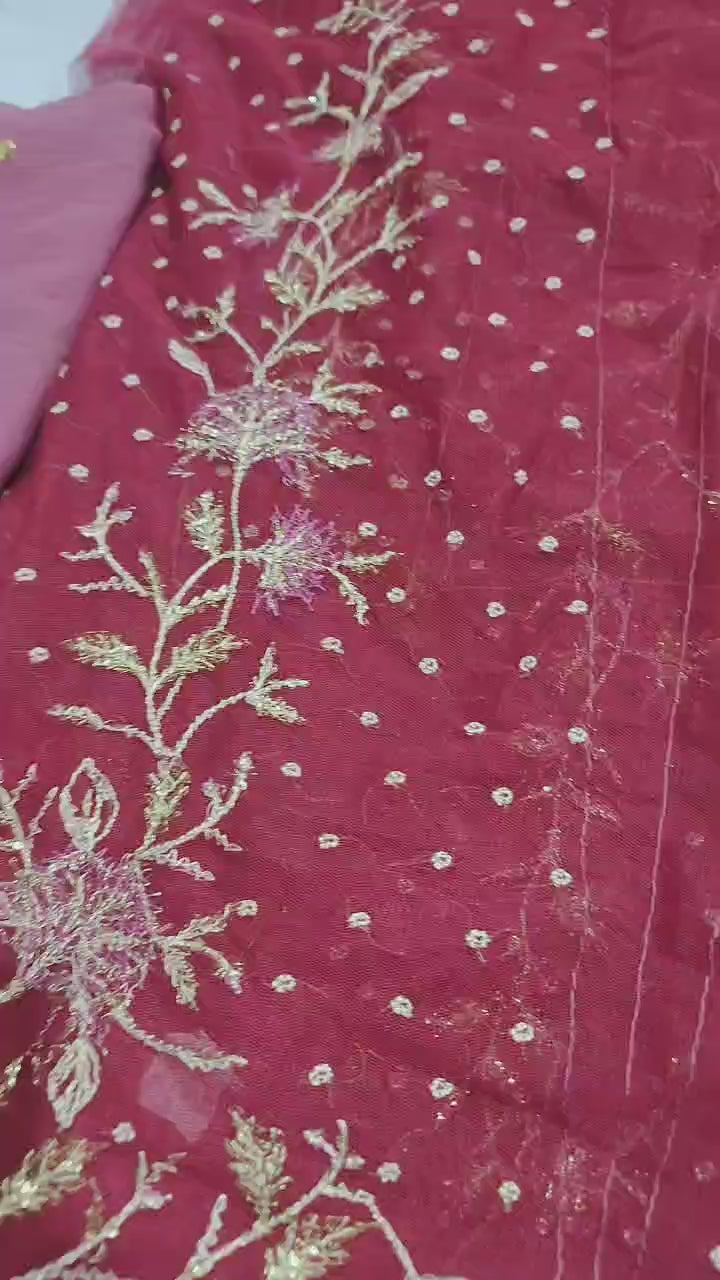 Embroidered Net 2‑Piece