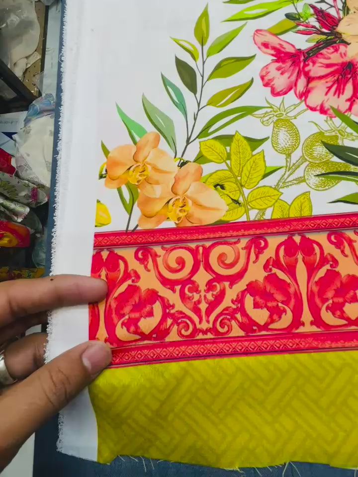 Coral Floral Printed 2-Piece Suit code 003