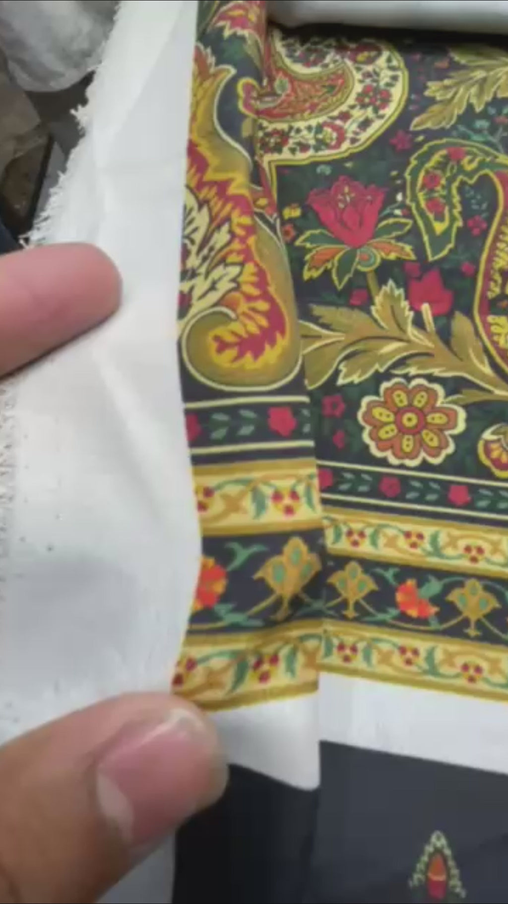 Midnight Blue Ethnic Paisley – Unstitched 2-Piece code 034