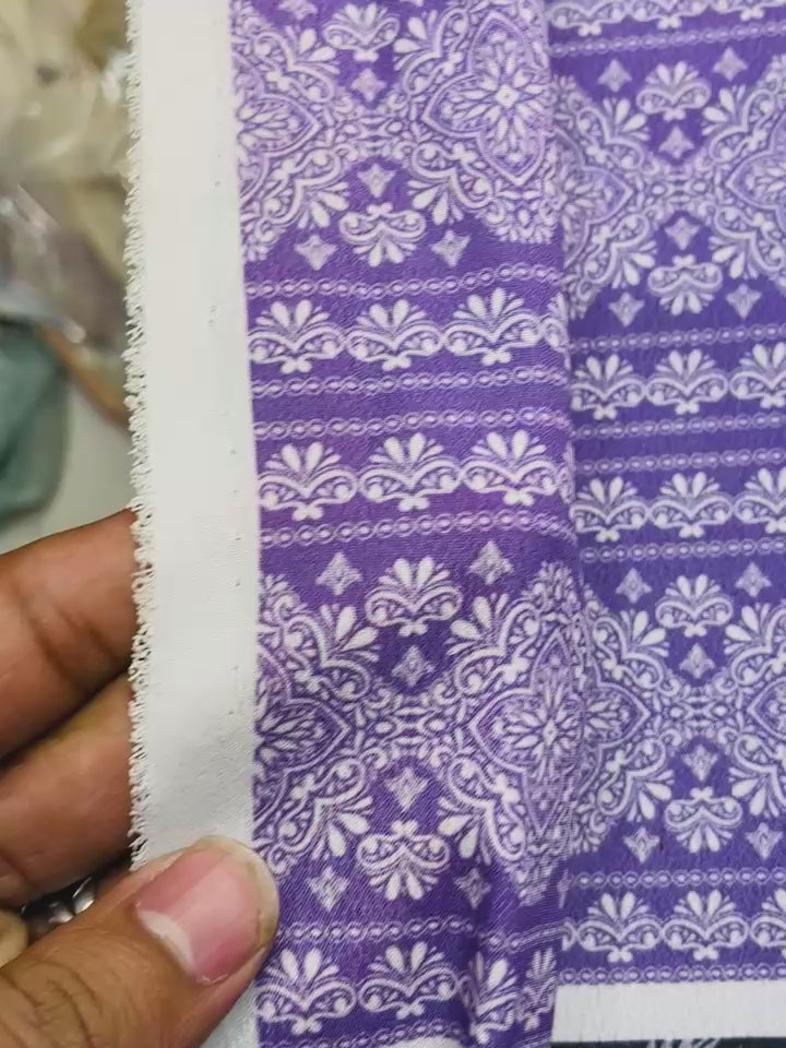 Lavender Printed 2-Piece Suit code 024