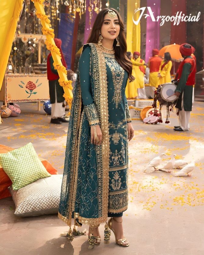 Heavy Embroidered Chiffon -2 Piece