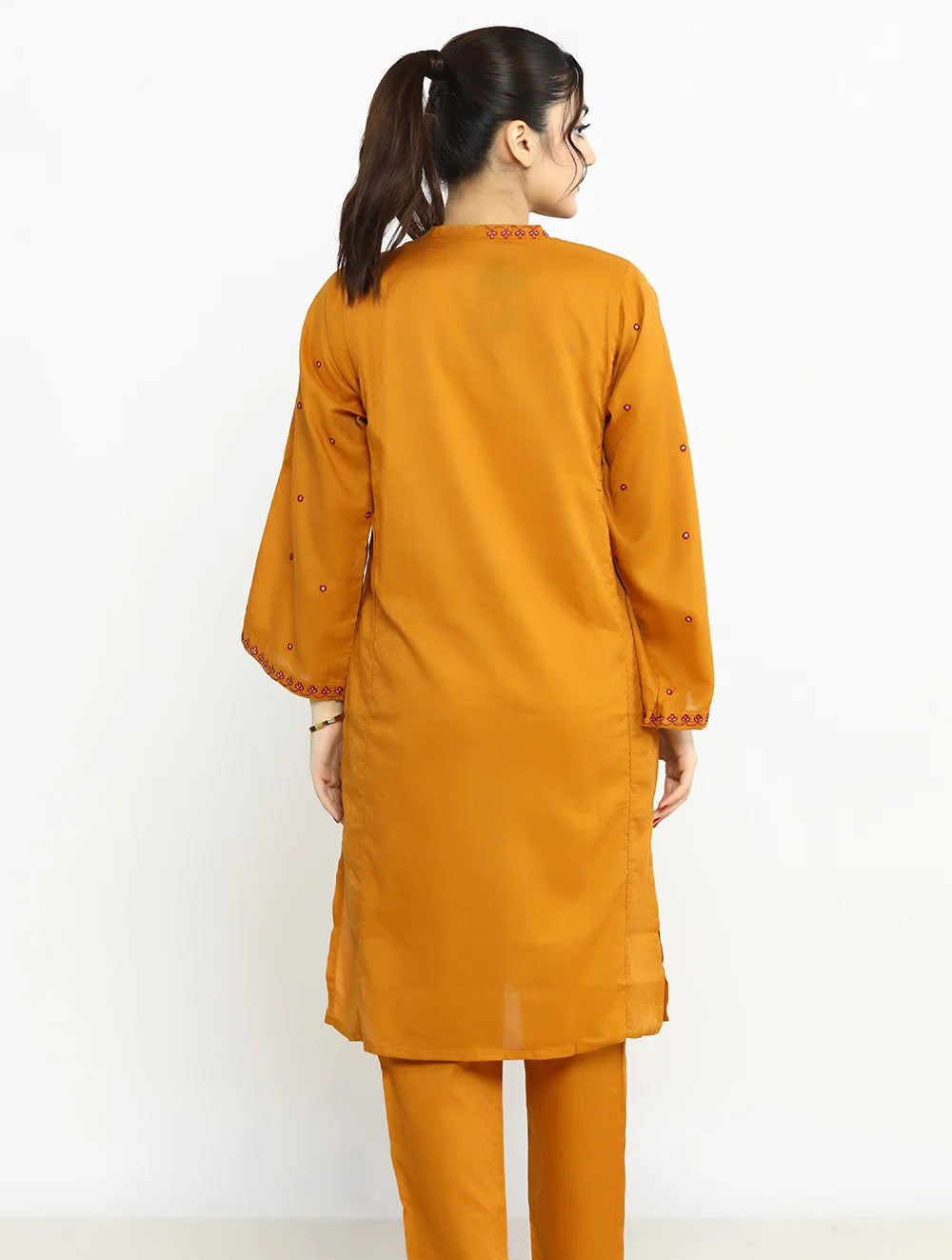 2 Pc Embroidered Dobby Stitched Suit | SAW-72